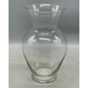 Clear Glass Flower Vase Fresh Dry Flower Arrangements Classic Style 10.5" READ